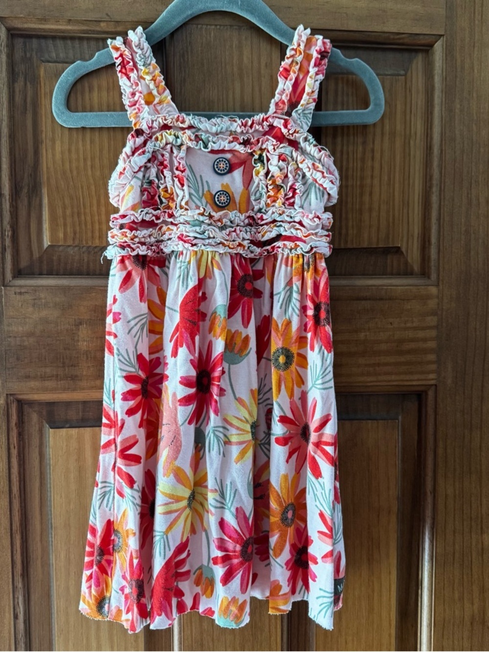 Matilda Jane Emilia Dress Girls Size 2 Pink Coral Floral Summer Sundress